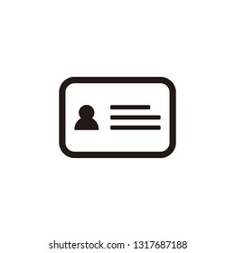 Business card icon sign symbol