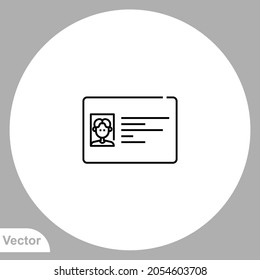Business card icon sign vector,Symbol, logo illustration for web and mobile