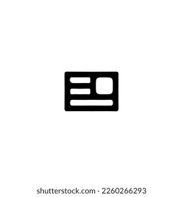 Business card icon. Simple style vacancy poster background symbol. Business card brand logo design element. Business card t-shirt printing. vector for sticker.