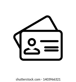 Business card icon vector, Card icon vector