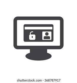 business card Icon vector flat design