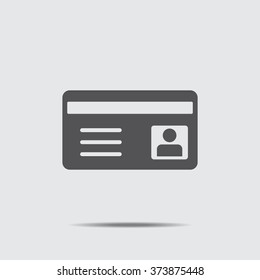 business card Icon vector flat design