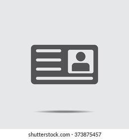 Business Card Icon Vector Flat Design