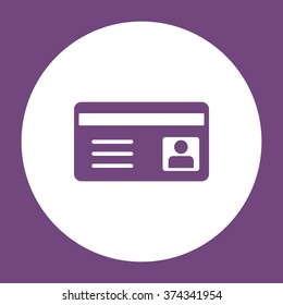business card Icon vector flat design