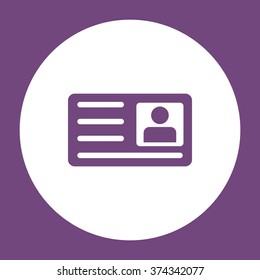 business card Icon vector flat design