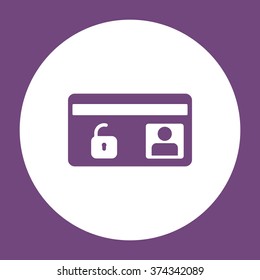 business card Icon vector flat design