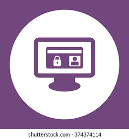 business card Icon vector flat design