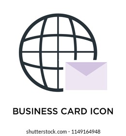 Business card icon vector isolated on white background for your web and mobile app design, Business card logo concept