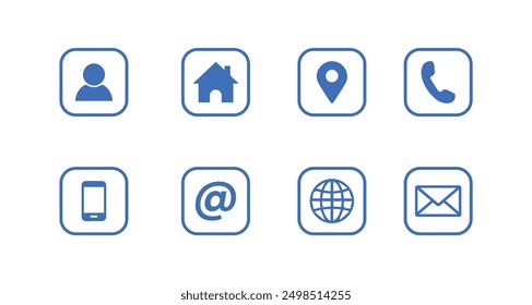 Business Card Icons Vector Art