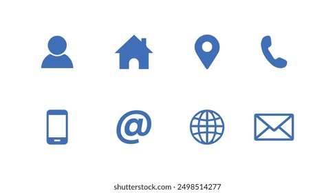 Business Card Icons Vector Art