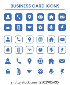 Business Card Icons Vector Art set