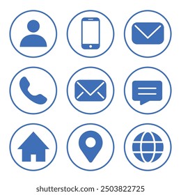 Business Card Icons Vector Art set