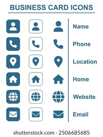 Business card icons vector art