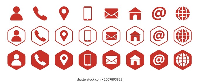 Business Card Icons Vector Art set