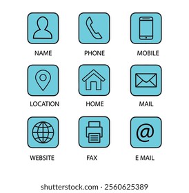 Business Card Icons Vector Collection Free Download