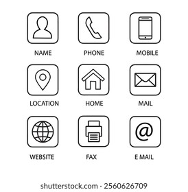 Business Card Icons Vector Collection Free Download