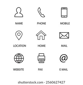 Business Card Icons Vector Collection Free Download