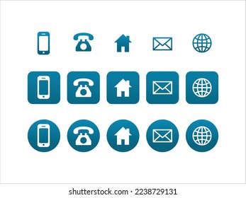 business card icons vector gradient vector eps 10