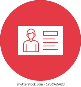 Business, card, id icon vector image. Can also be used for business and office. Suitable for use on web apps, mobile apps and print media.