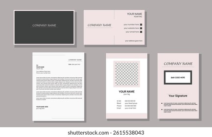 business card, id card and letter head desigin
