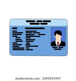 business card or identification or credit card. card concept illustration image