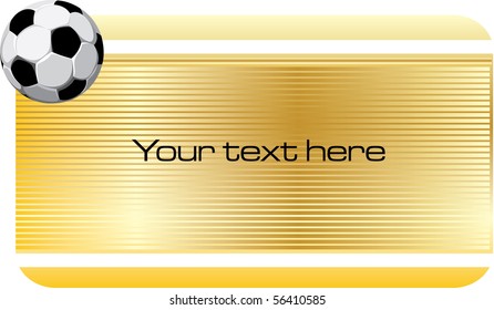business card with the image of football