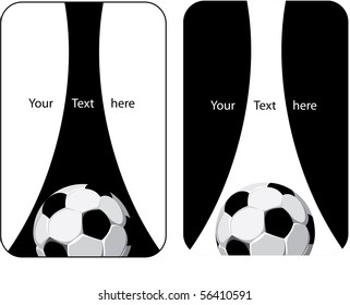 business card with the image of football
