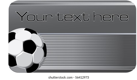 business card with the image of football
