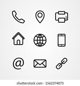 Business card information icons vector design