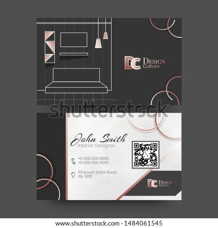 Business card for interior designer, decorator or Design Culture.