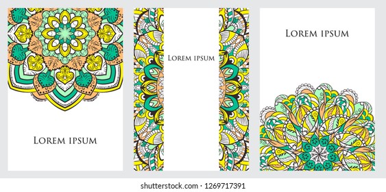 Business card or invitation. Vintage decorative elements. Oriental pattern, vector illustration. Islam, Arabic, Indian, turkish, pakistan, chinese, ottoman motifs