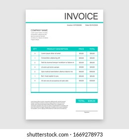 Business card with invoice. Customer service concept. Online payment. Tax payment. invoice template. Vector stock illustration.