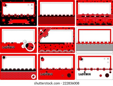 Business Card ladybug vector illustration art cute