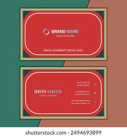 Business card layout , Clean visiting card design with mockup and background