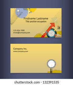 Business card layout. Editable design template. EPS10 vector, transparencies used.
