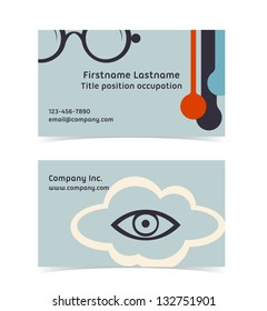 Business card layout. Editable design template. EPS10 vector, transparencies used.