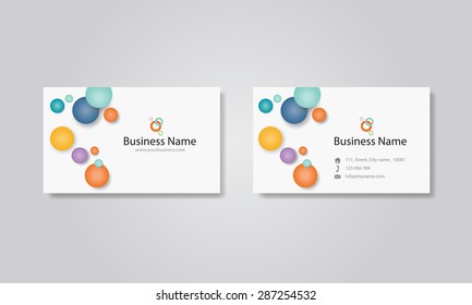 business card  layout  template design. vector editable .abstract
