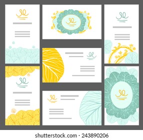 business card with leaves 
