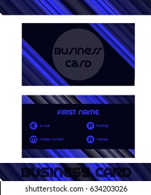 business card line design modern