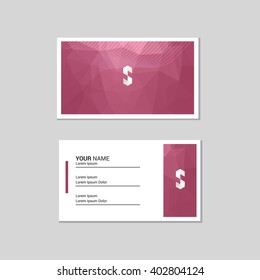 Business card low poly background