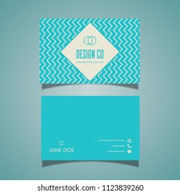 Business card with a low poly design