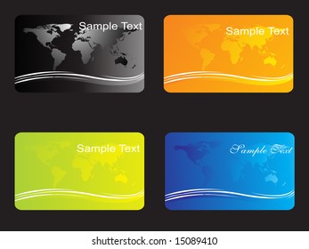 business card with map in background