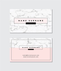 Business Card With Marble Texture