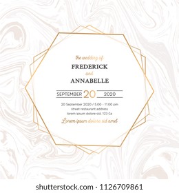 Business card with marble texture
