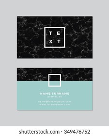 Business Card With Marble Texture