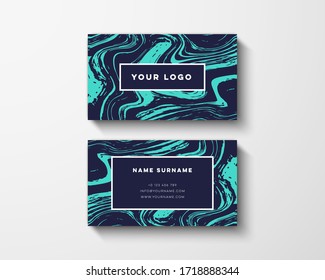 Tarjeta de presentación con textura de mármol