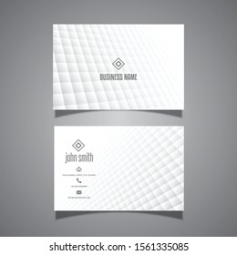 Business card with a minimal monochrome design