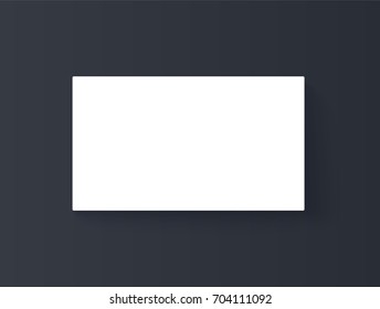 Business card mock up design vector. White paper card vector mockup.