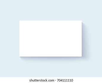 Business card mock up design vector. White paper card vector mockup.