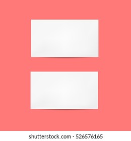 Business card mock up. Vector illustration.